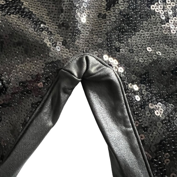Spanx Faux Leather Sequin Leggings Black Size S - Picture 14 of 15